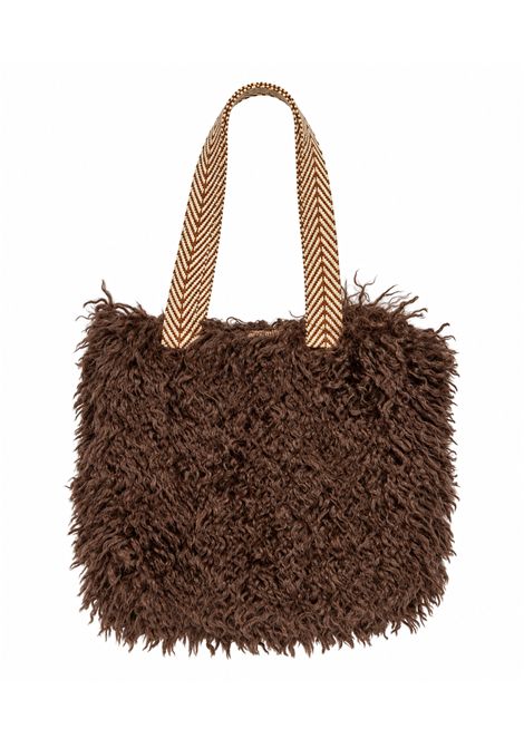 Borsa in pelliccia ecologica Lù-Lù BY MISS GRANT | LL4733MORO